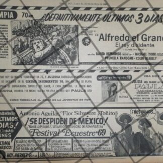 AFICHE RETRO TONY AGUILAR FESTIVAL ECUESTRE Y MAS DIC 1969