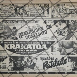 CARTELERA DE CINE RETRO VARIOS CINES 1969