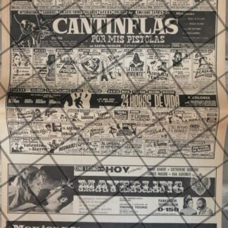 CARTELERA DE CINE RETRO 1969 POR MIS PISTOLAS, CANTINFLAS Y MAS
