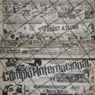 CARTELERA DE CINE VINTAGE 14 ENERO 1969 M