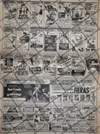 CARTELERA DE CINE RETRO 2 AGOSTO 1969