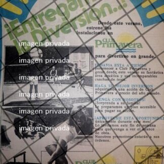 CARTEL PUBLICITARIO RETRO CLUB DEPORTIVO PRIMAVERA 1984