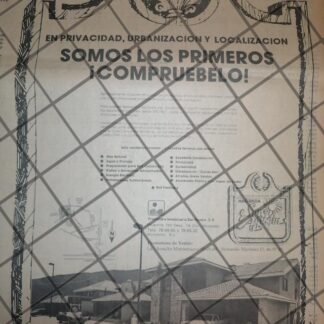 CARTEL PUBLICITARIO RETRO COL. HACIENDA SAN AGUSTIN 1984 N.L