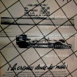 CARTEL RETRO. GRAN PREMIO DE MEXICO 1987 CANAL 13 IMEVISION /3