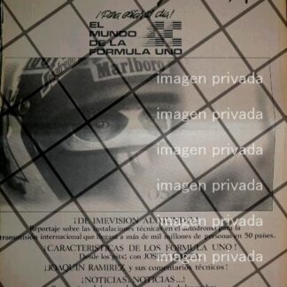 CARTEL RETRO. GRAN PREMIO DE MEXICO 1987 CANAL 13 IMEVISION /2