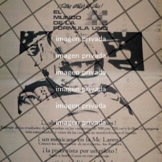 CARTEL RETRO. GRAN PREMIO DE MEXICO 1987 CANAL 13 IMEVISION