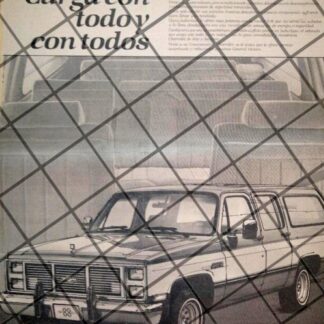 CARTEL RETRO CAMIONETA CHEVROLET SUBURBAN 1987 MTY