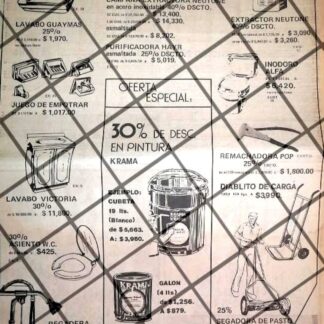 CARTEL PUBLICITARIO RETRO MONTERREY TIENDA SADA GOMEZ 1984