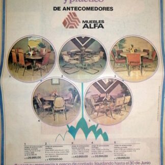 CARTEL PUBLICITARIO RETRO MONTERREY MUEBLERIA STANDARD 84/2