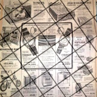 CARTEL PUBLICITARIO RETRO MUEBLERIA EL SURTIDOR DEL HOGAR 1984