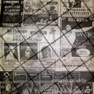 CARTEL PUBLICITARIO CABARETS DE MONTERREY Y CINE 1984