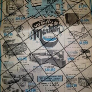 CARTEL PUBLICITARIO RETRO MONTERREY MUEBLERIAS MUNSA 1984