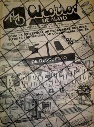 CARTEL PUBLICITARIO RETRO MONTERREY MUEBLERIAS A.M.O 1984