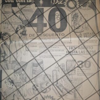 CARTEL PUBLICITARIO RETRO MONTERREY. TIENDAS DEL SOL 1984