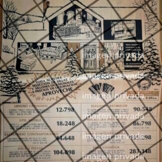 CARTEL PUBLICITARIO RETRO MONTERREY. MUEBLERIA MARCHAND 1984