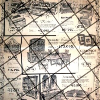 CARTEL PUBLICITARIO RETRO MONTERREY. MUEBLERIA ZERTUCHE 1984