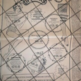 CARTEL PUBLICITARIO RETRO MONTERREY. TIENDA CENTRO DE MODAS