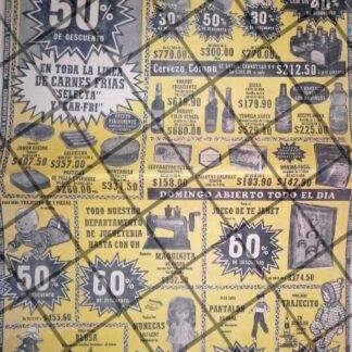 CARTEL PUBLICITARIO RETRO TIENDA MAS DE TODO MONTERREY 1984