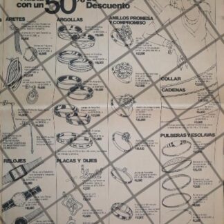 CARTEL PUBLICITARIO RETRO RELOJERIA MONTERREY 1984