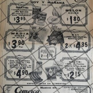 PUBLICIDAD RETRO TIENDA CEMERCA 1969 T. POSTER