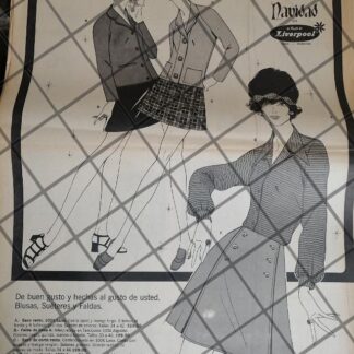 PUBLICIDAD RETRO TIENDA LIVERPOOL 1969 /100 T. POSTER