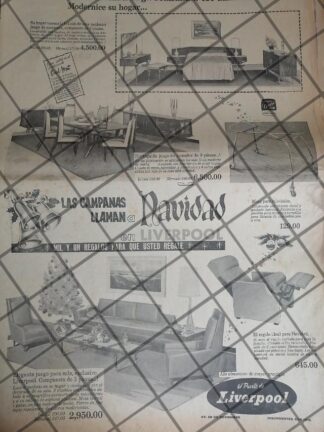 PUBLICIDAD RETRO TIENDA LIVERPOOL 1964 /101 T. POSTER