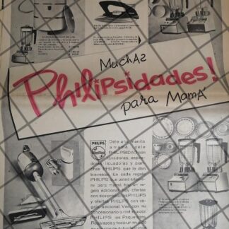 CARTEL PUBLICITARIO RETRO ELECTRODOMESTICOS PHILIPS 1969RV