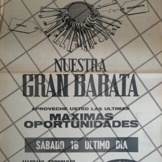 PUBLICIDAD RETRO TIENDA LIVERPOOL 1969 /102 T. POSTER RV