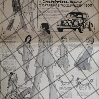 PUBLICIDAD RETRO BOUTIQUE LA CATARINA, SANBORNS 1969