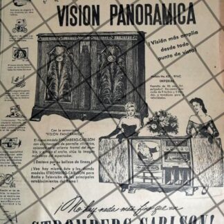 CARTEL PUBLICITARIO RETRO CONSOLAS STROMBERG CARLSON 54