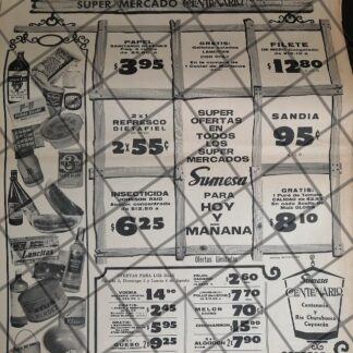 PUBLICIDAD RETRO TIENDA SUMESA 1969 T. POSTER RV