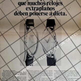 CARTEL PUBLICITARIO RETRO. RELOJES CITIZEN ULTRA PLANO 1969