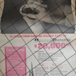 PUBLICIDAD RETRO COLONIA CIUDAD SATELITE D.F. 1969 T. POSTER 4