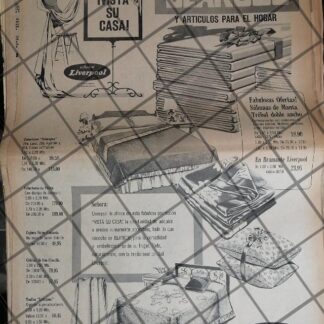 PUBLICIDAD ANTIGUA TIENDA LIVEROOL 1969 /97 TAM POSTER