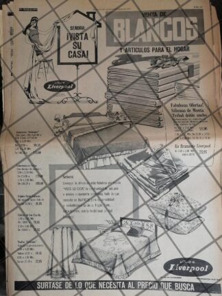 PUBLICIDAD ANTIGUA TIENDA LIVEROOL 1969 /97 TAM POSTER