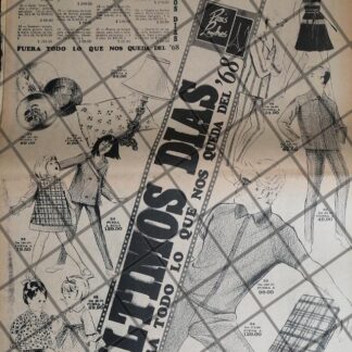 PUBLICIDAD RETRO. TIENDA PARIS LONDRES 1969 TAM. POSTER /5