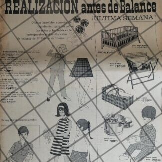PUBLICIDAD RETRO EL PALACIO DE HIERRO 1969 /131 TAM POSTER
