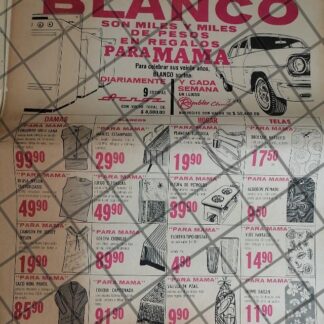 PUBLICIDAD ANTIGUA TIENDA BLANCO DE PUEBLA 1967 /4
