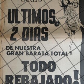 PUBLICIDAD RETRO. TIENDA SEARS 1969 TAM. POSTER /14
