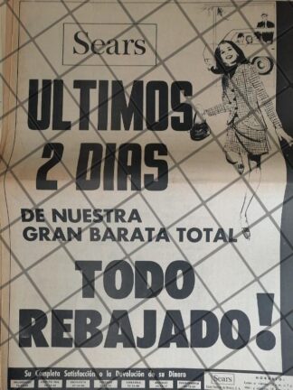 PUBLICIDAD RETRO. TIENDA SEARS 1969 TAM. POSTER /14