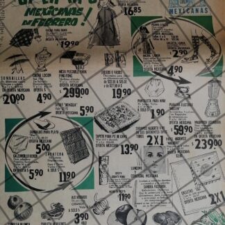 PUBLICIDAD RETRO TIENDA COMERCIAL MEXICANA 1969 /6 T POSTER