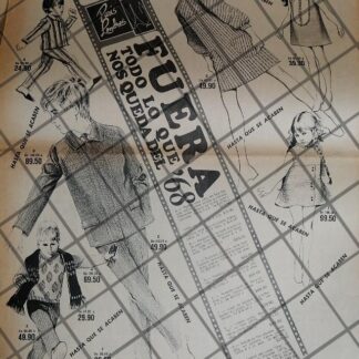 PUBLICIDAD RETRO. TIENDA PARIS LONDRES 1969 T. POSTER /RV