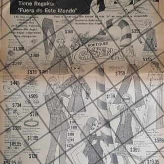 CARTEL DE PUBLICIDAD RETRO TIENDA SANBORNS 1969 T. POSTER