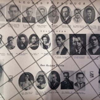 AFICHE RETRO CLUB DE LEONES, PACHUCA, TELOLOAPAN Y TUXTLA