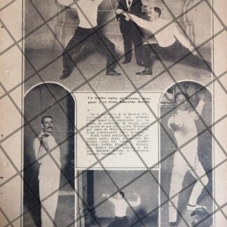 AFICHE RETRO ESGRIMISTA LUCIEN MERIGNAC 1920 E.N. PREPARATORIA