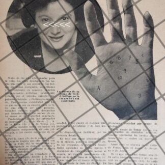 AFICHE RETRO MADAME DE THEBES LEE MANO A STEFFI SCILLAG 1920