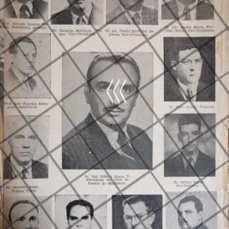 AFICHE RETRO MIEBROS CLUB DE LEONES MONTERREY 1944