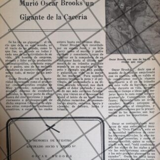 AFICHE RETRO MUERE EL CAZADOR OSCAR BROOKS 1980s