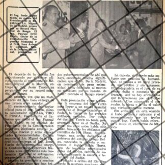 AFICHE RETRO EL PRESIDENTE PREMIA A CAZADOR JESUS YUREN