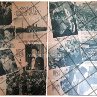 AFICHE RETRO BIENVENIDA A LOS REFUGIADOS ESPAÑOLES 1936